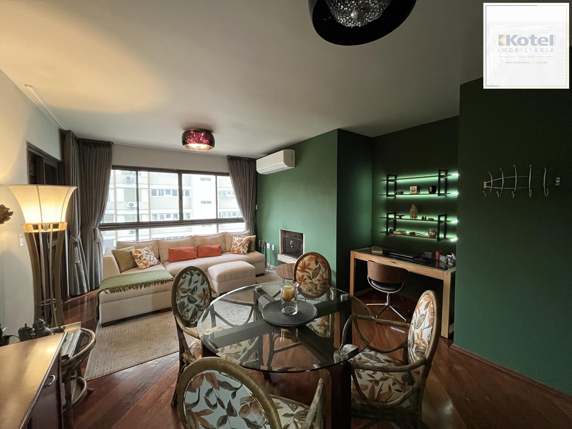 Apartamento de 2 quartos, suíte, churrasqueira, lareira e garagem Bela Vista POA