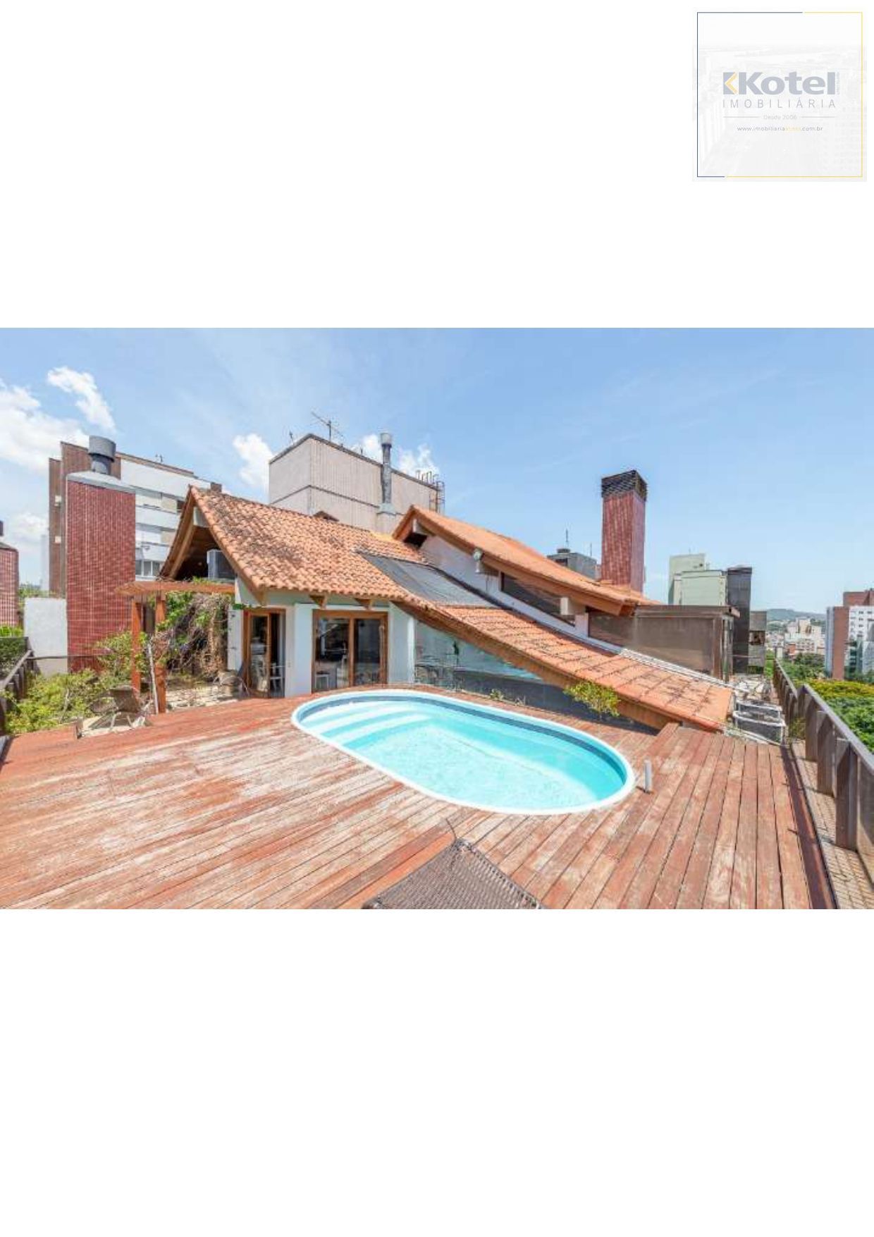 Terraço com piscina