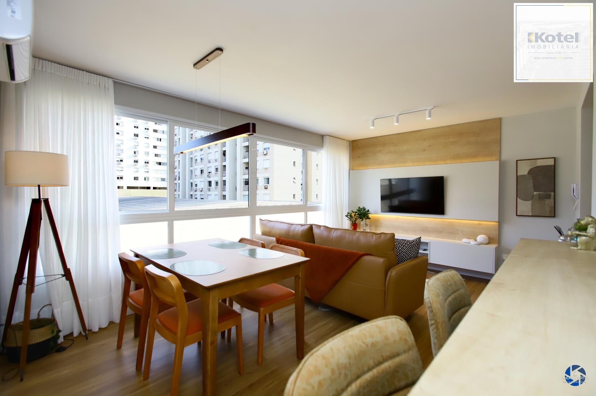 Apartamento 1 dormitório, 54 metros privativos semi mobiliado, elevadores