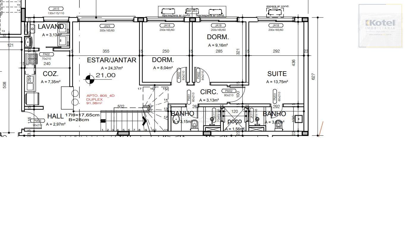 Cobertura para Venda - 199m², 4 dormitórios, sendo 2 suites, 3 vagas - Menino Deus