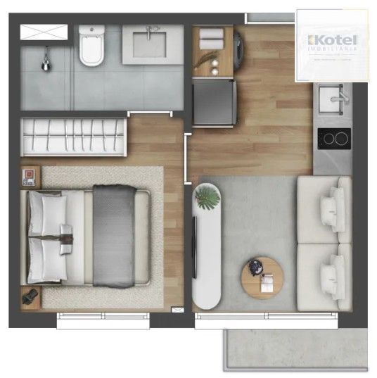 Apartamento, 1 suíte, à venda, 26 m², Auxiliadora - Porto Alegre — foto 2