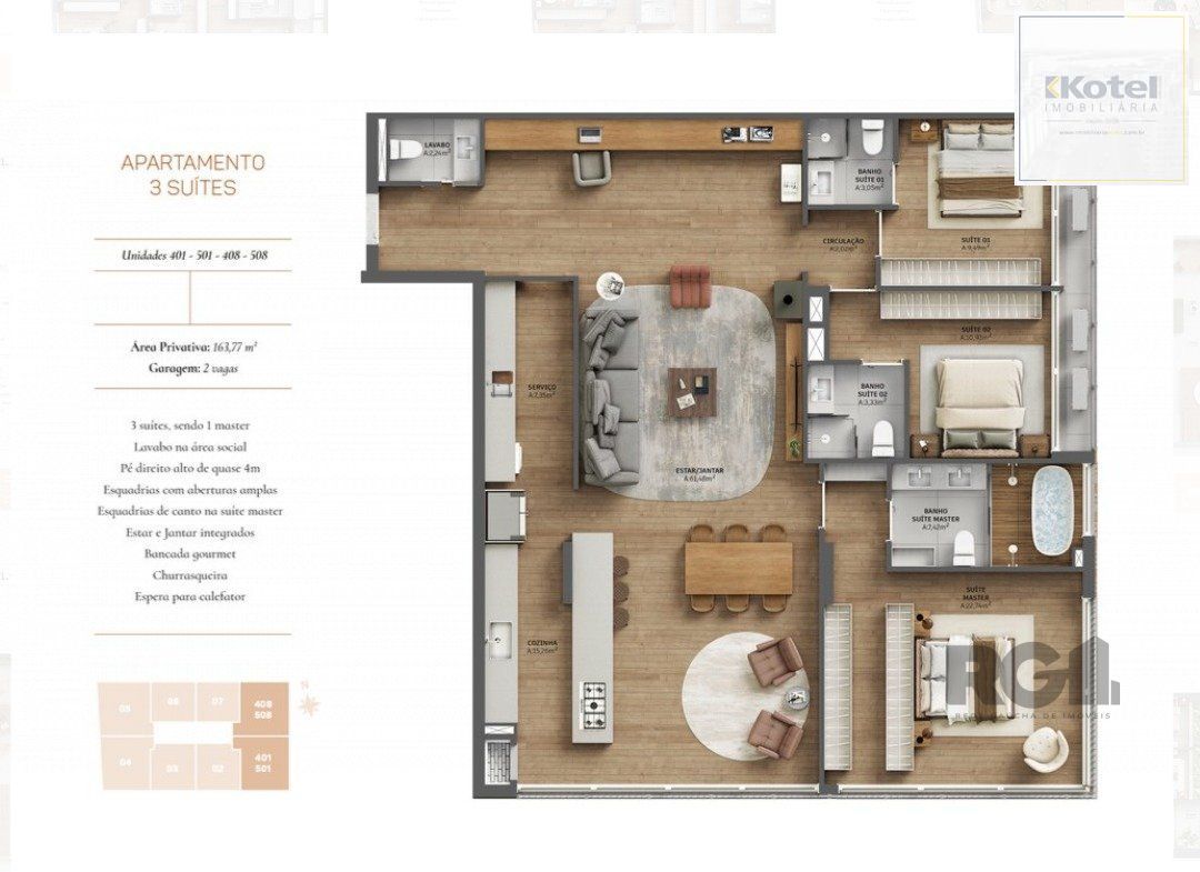 Apartamento 3 quartos à venda, 164m², Menino Deus - Porto Alegre — foto 3