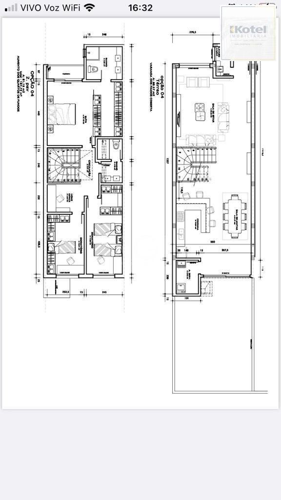 Terreno de 11x35 com projeto aprovado para duas casas de 167m2 com 3 dormitórios, amplo patio na frente e nos fundos. — foto 2