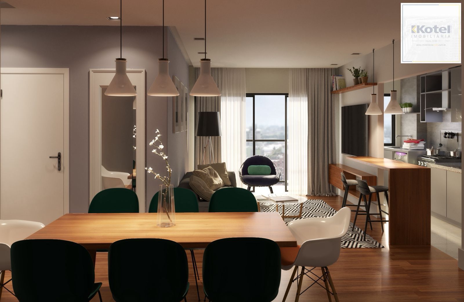 Vende-se apartamento com 2 quartos (1 suíte), 69,37m² e 1 vaga - Bela Vista