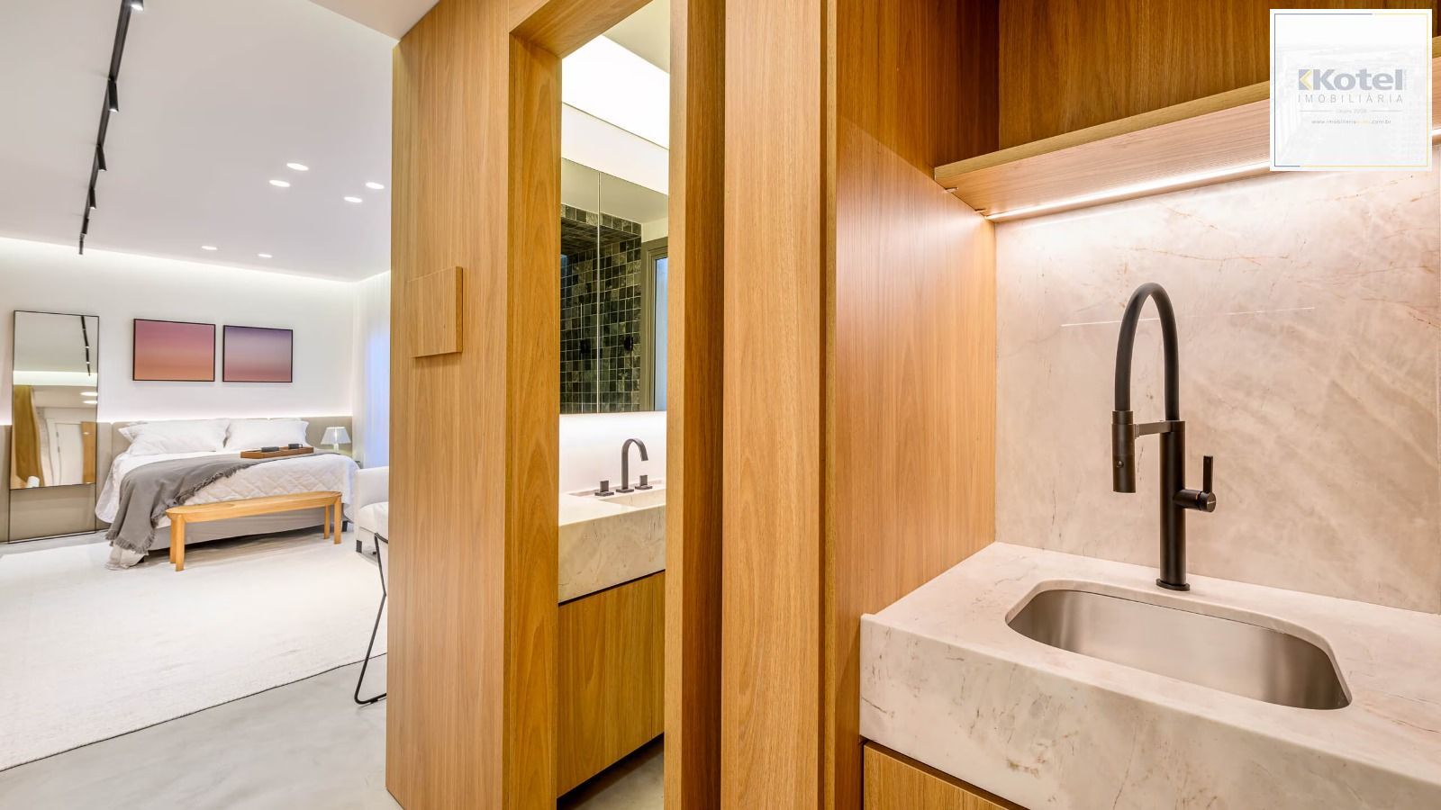 Studio com 32,7m² privativos, no Trend Downtown