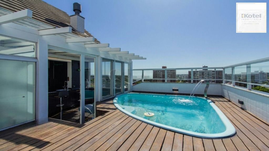 Cobertura mobiliada com piscina e vista 360° no Jardim Planalto – POA