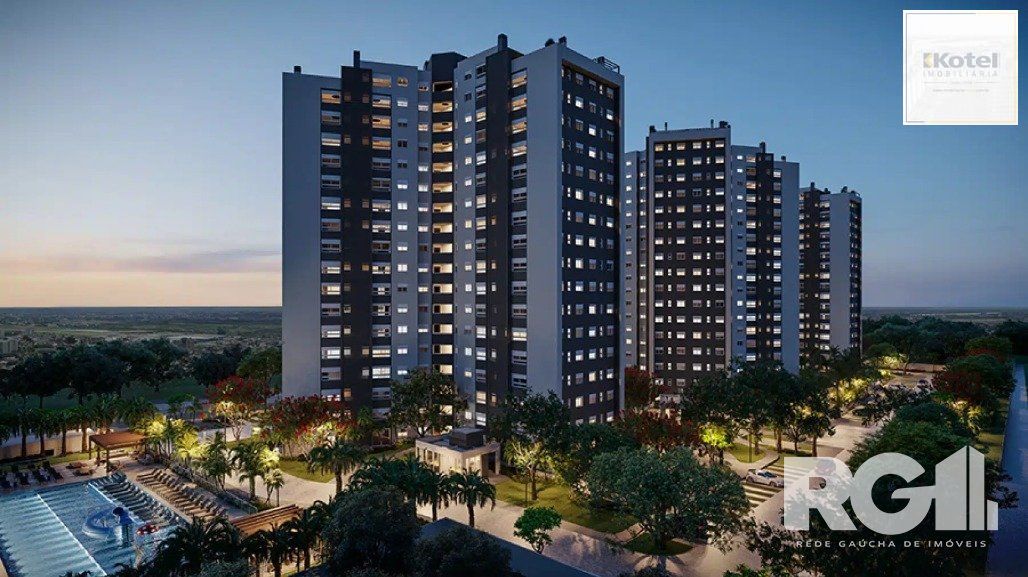 Apartamento de 2 dormitórios, suíte e espera para churrasqueira ou lareira.