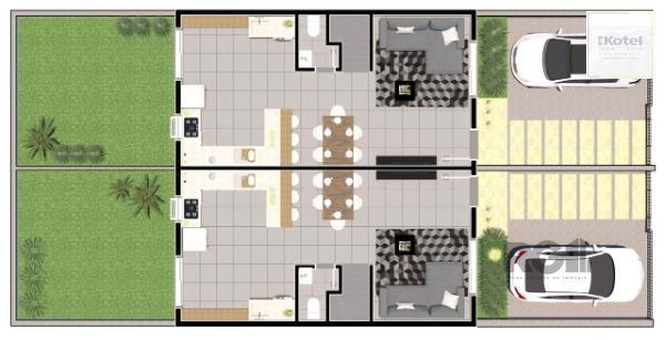 Casa em Porto Alegre, no bairro Campo Novo, com 3 dormitório(s), e 3 banheiros, à venda.