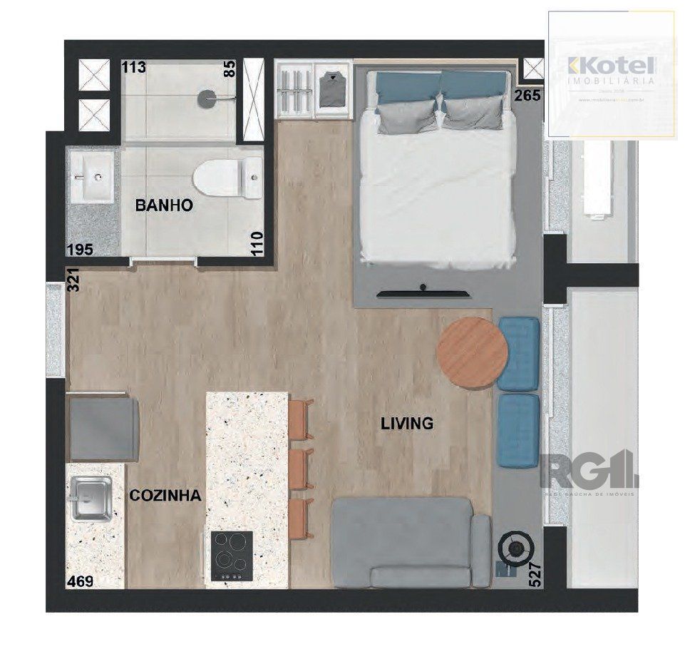 Apartamento 1 quartos à venda, 29m², Jardim do Salso - Porto Alegre — foto 2