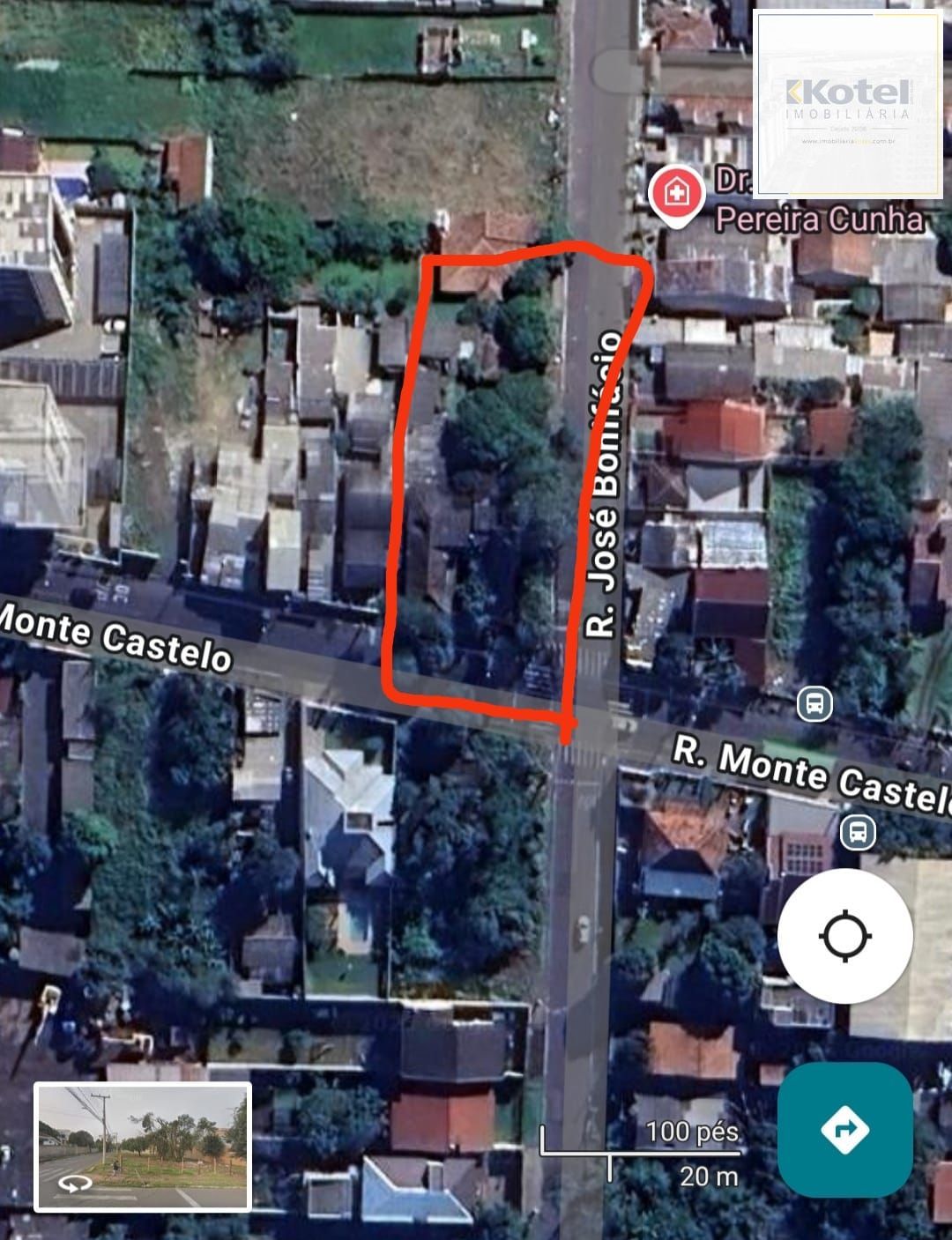Terreno de esquina a venda na rua Monte Castelo/Canoas