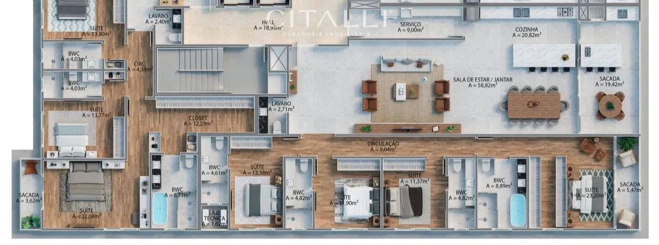 COBERTURA DUPLEX FRENTE MAR NO EDIFÍCIO TIRRENO – PRAIA BRAVA - Foto 2