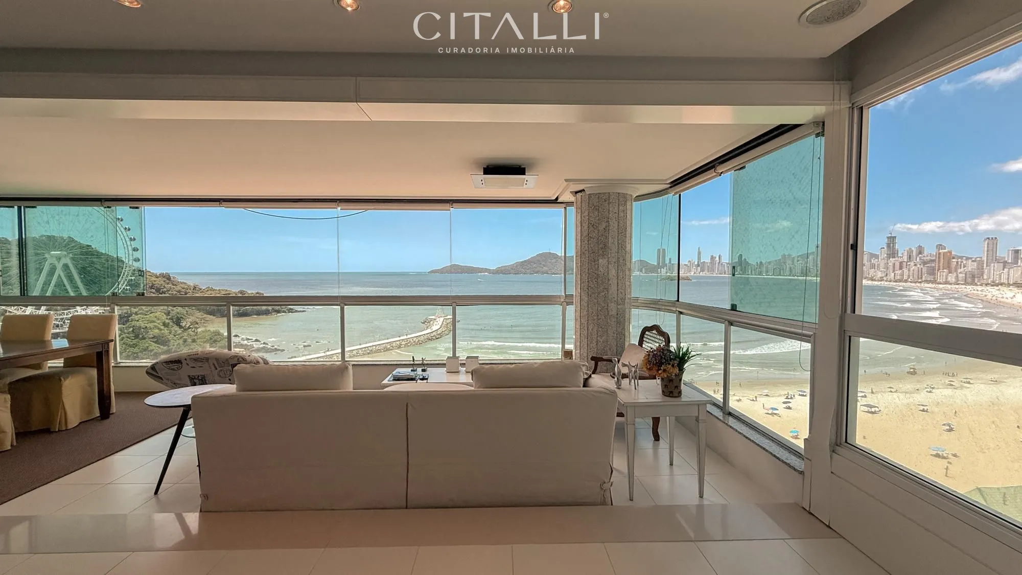 APARTAMENTO FRENTE MAR COM VISTA MAGNIFICA DE TODA A ORLA DE BALNEÁRIO CAMBORIÚ - Foto 2