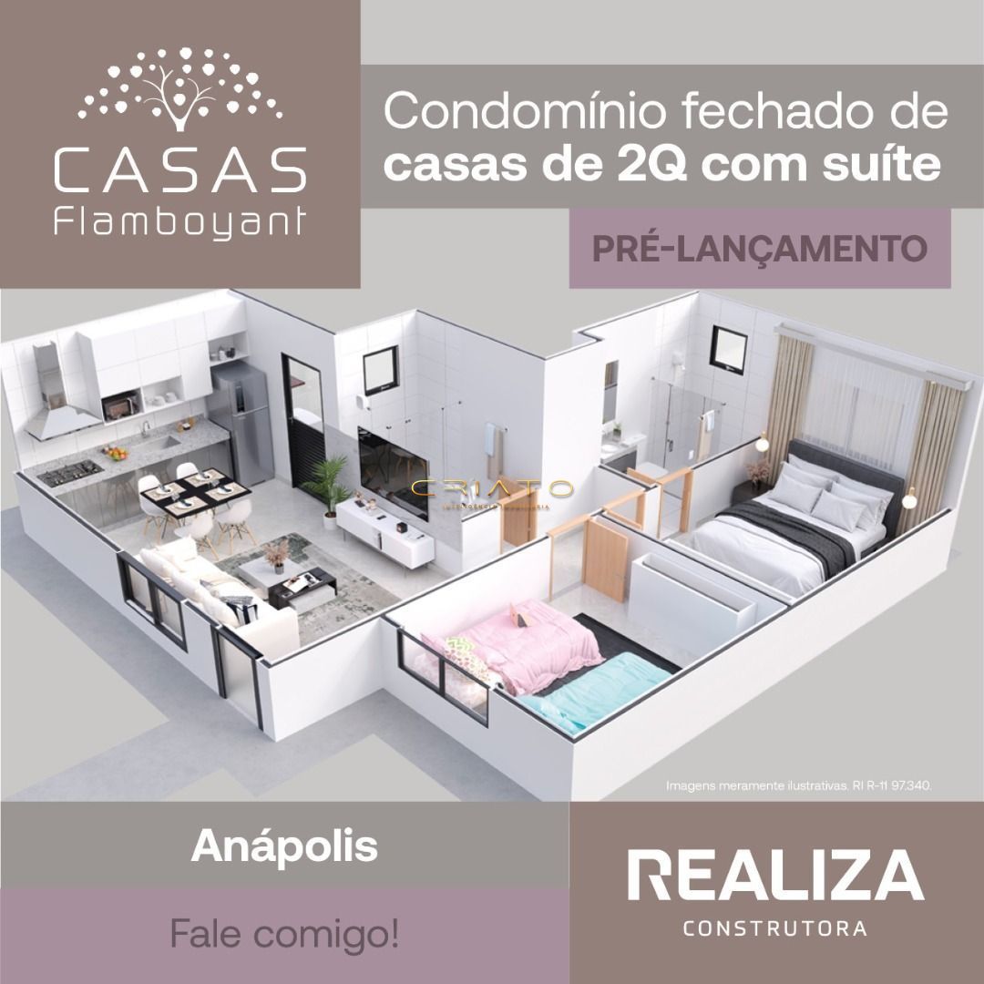 Casa de 2 quartos, 56m² no bairro Calixtolândia, em Anápolis | Eu Corretor