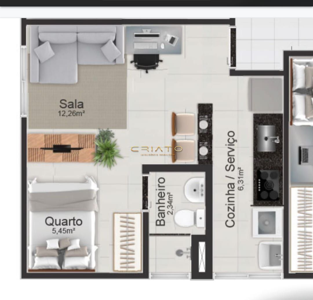 Apartamento de 1 quarto, 32m² no bairro Cidade Universitária, em Anápolis | Eu Corretor