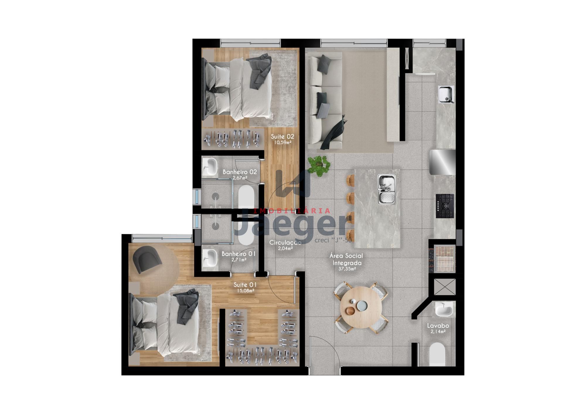 Apartamento à venda com 2 quartos, 43m² - Foto 5