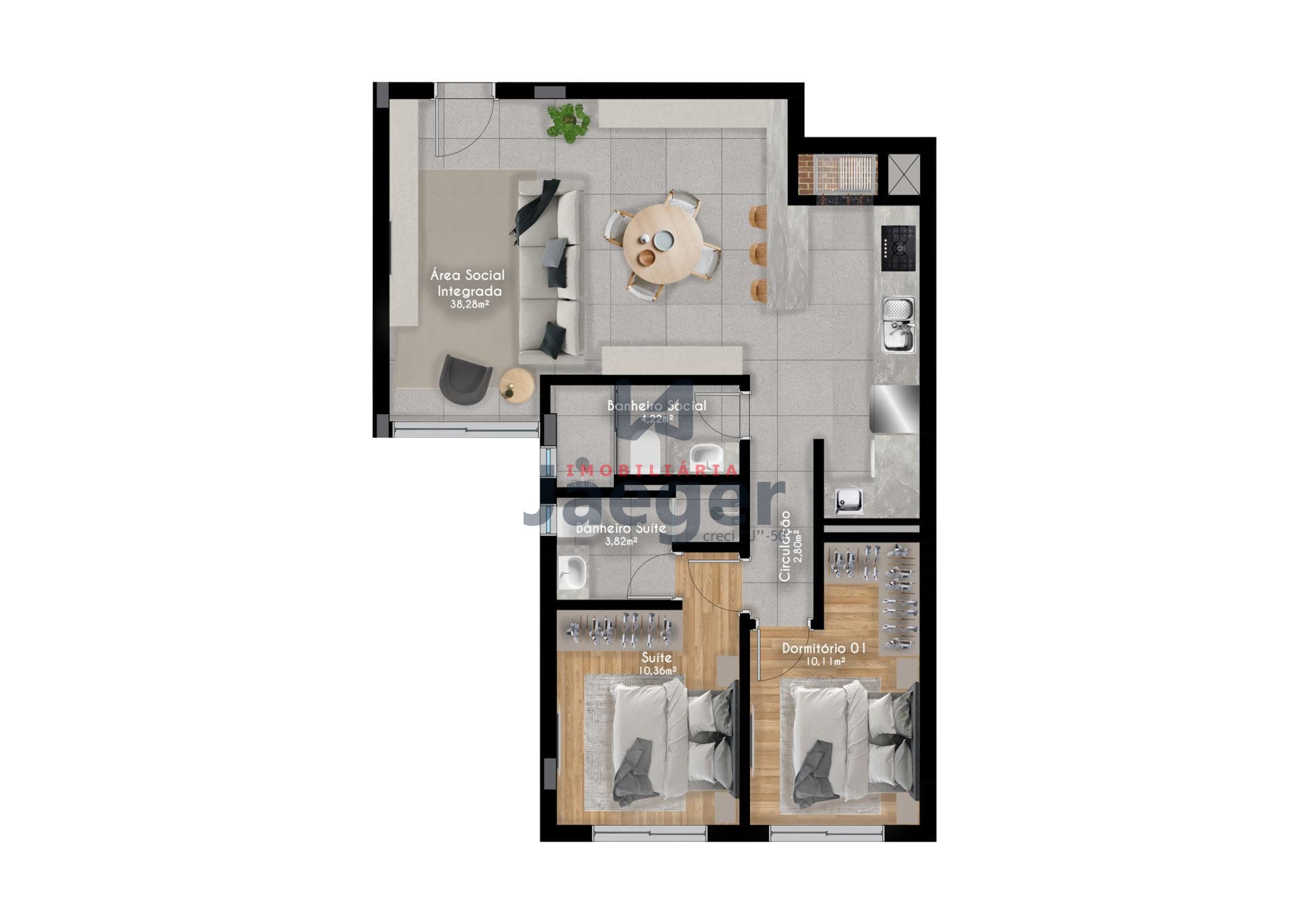Apartamento, 2 quartos, 43 m² - Foto 5