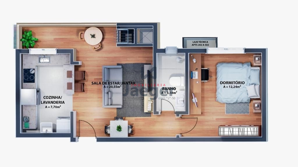 Apartamento à venda com 1 quarto, 50m² - Foto 2