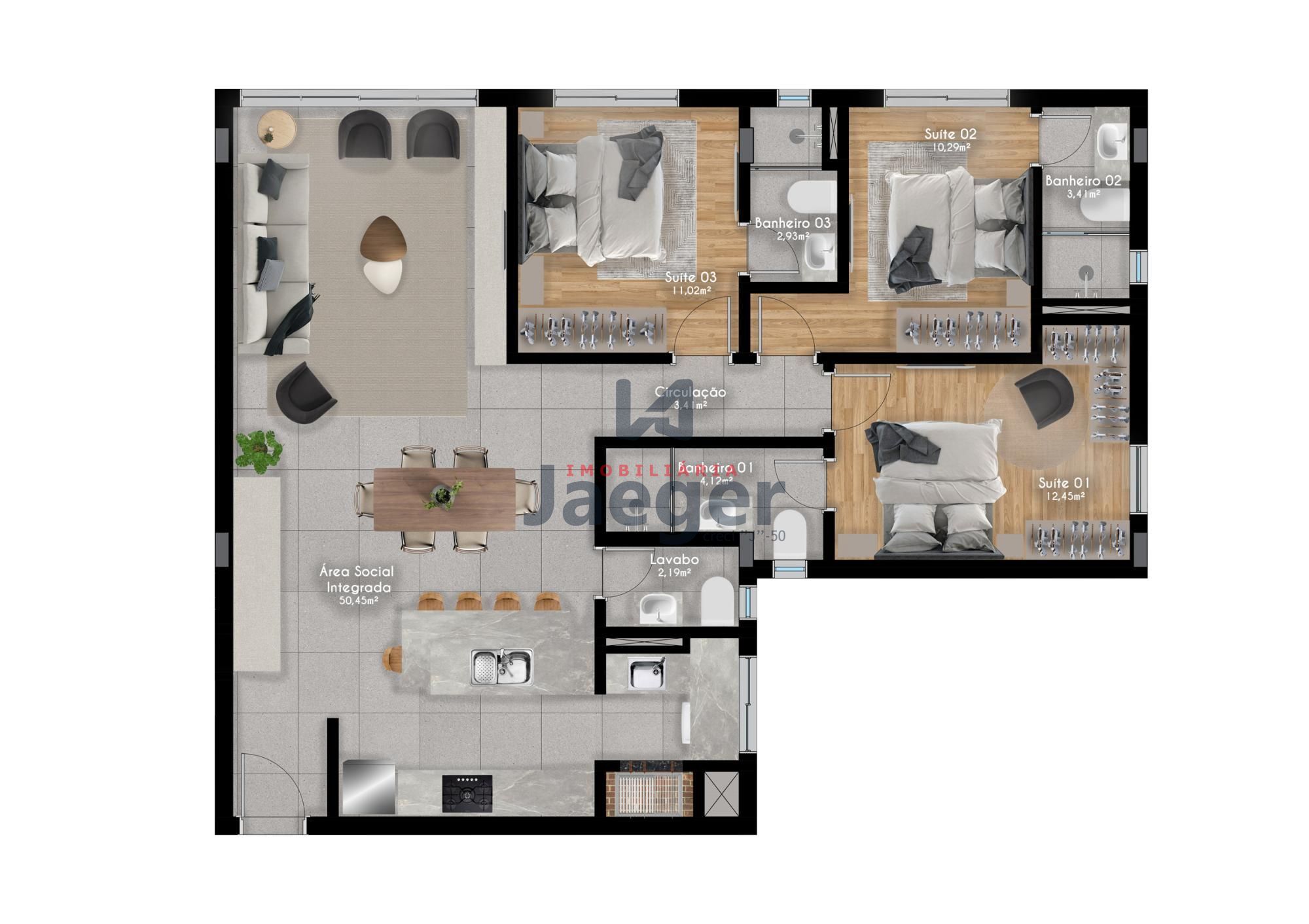 Apartamento, 3 quartos, 61 m² - Foto 5