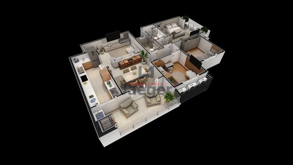 Apartamento à venda com 3 quartos, 118m² - Foto 1