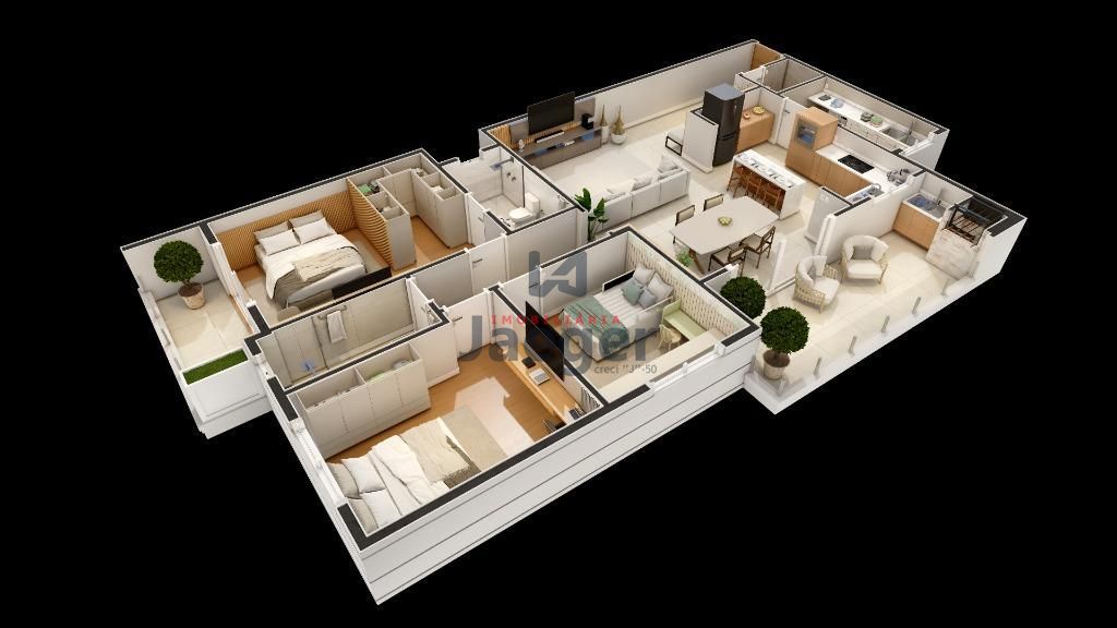 Apartamento à venda com 3 quartos, 145m² - Foto 1