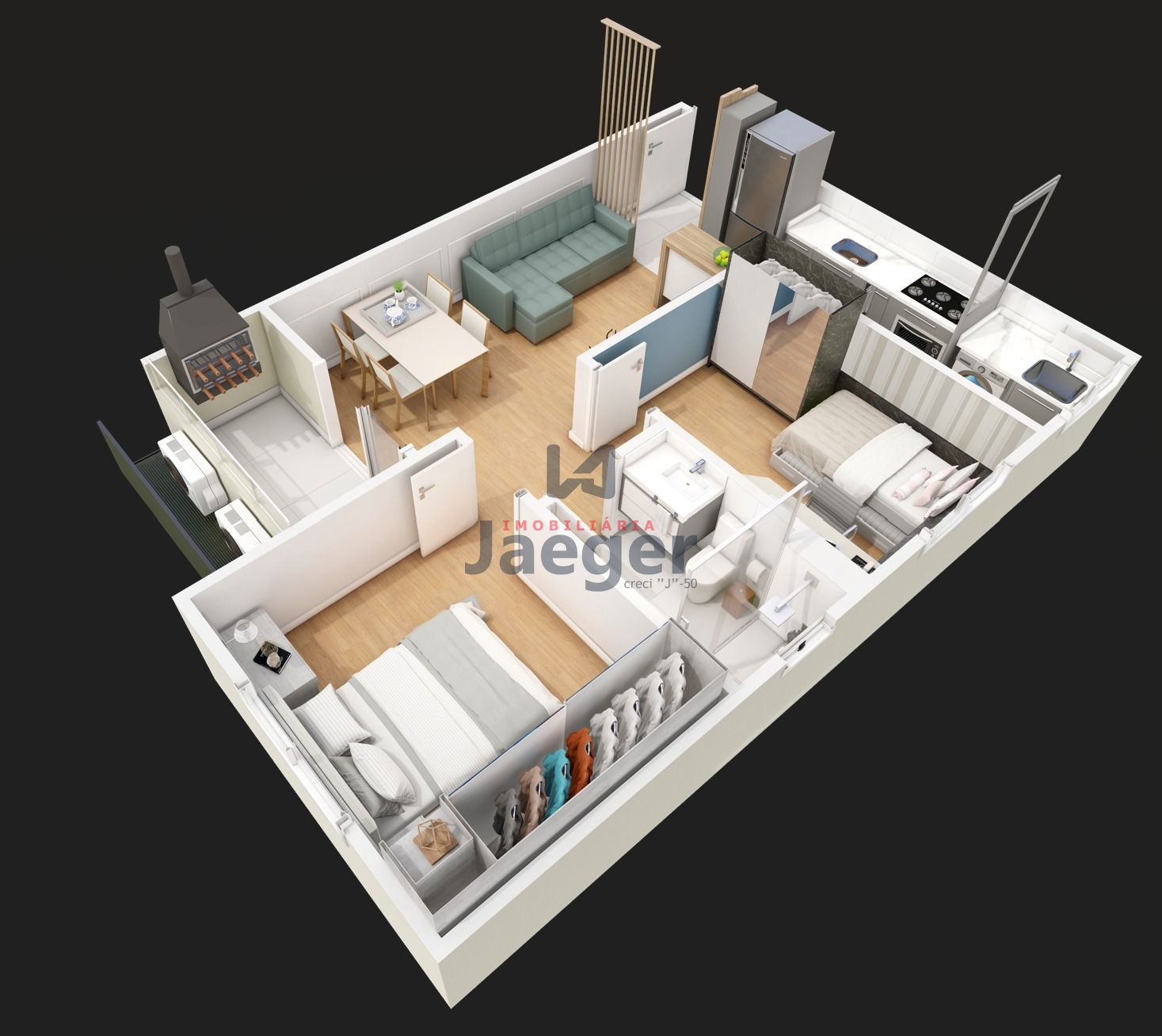 Apartamento à venda com 2 quartos, 54m² - Foto 3