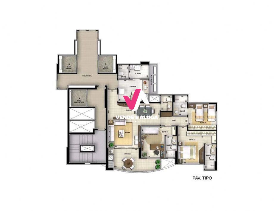 Apartamento à venda com 3 quartos, 125m² - Foto 16