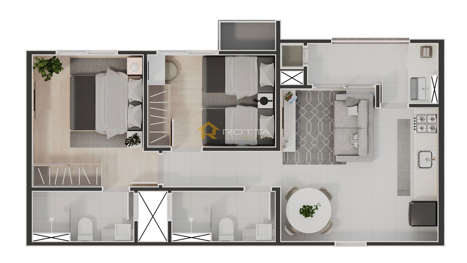 Apartamento à venda com 2 quartos, 59m² - Foto 10