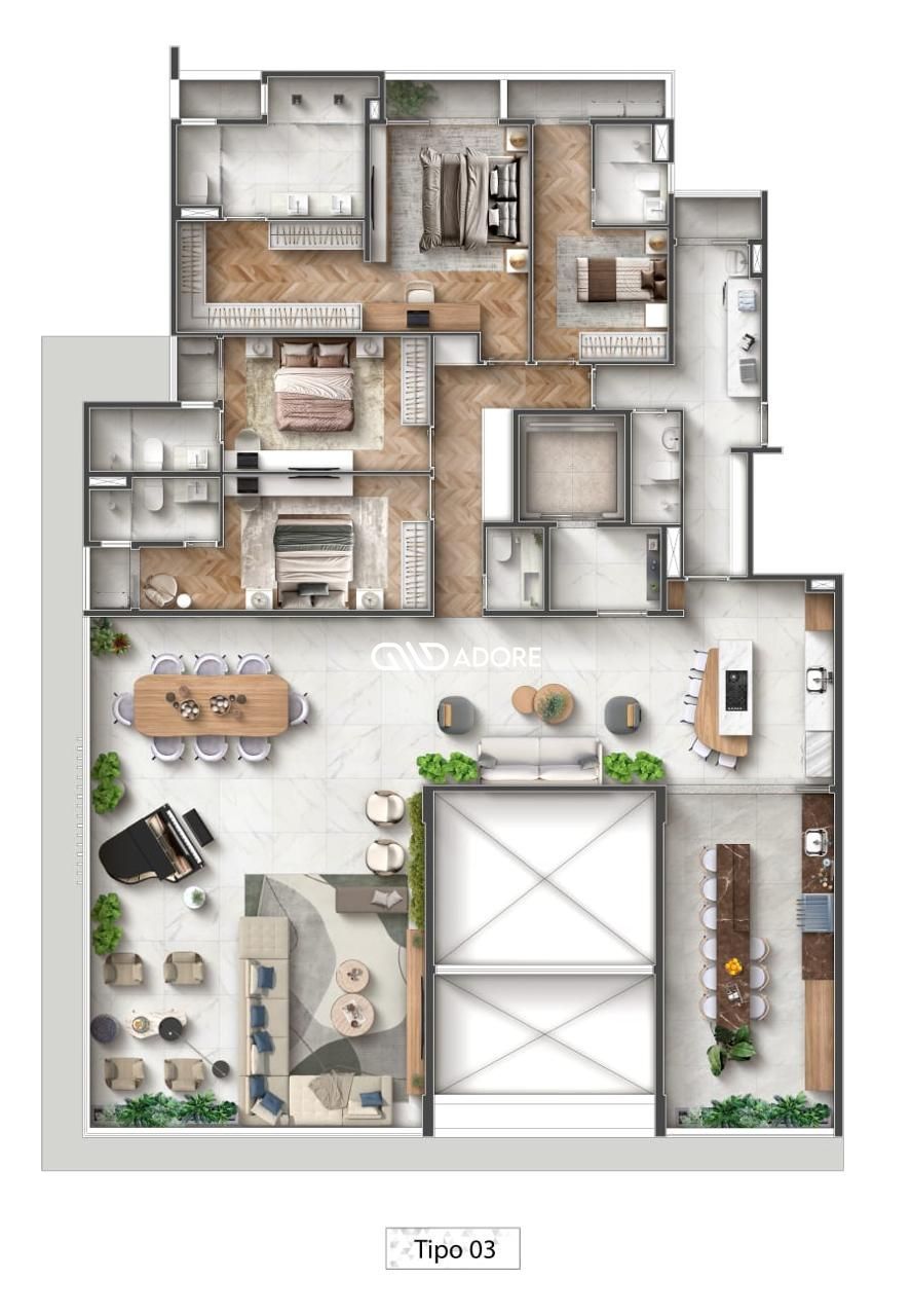 Apartamento à venda com 3 quartos, 225m² - Foto 21