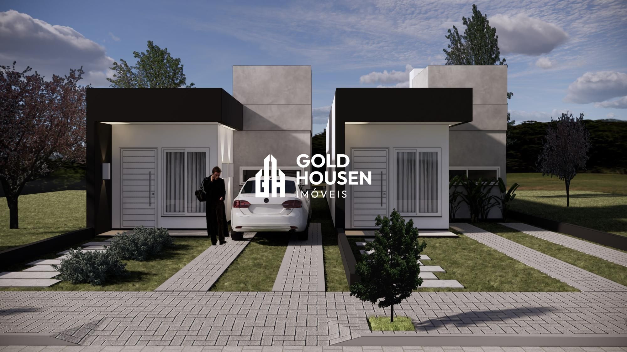 Casa plana com 2 dormitórios e pátio em São Bento - Lajeado/RS