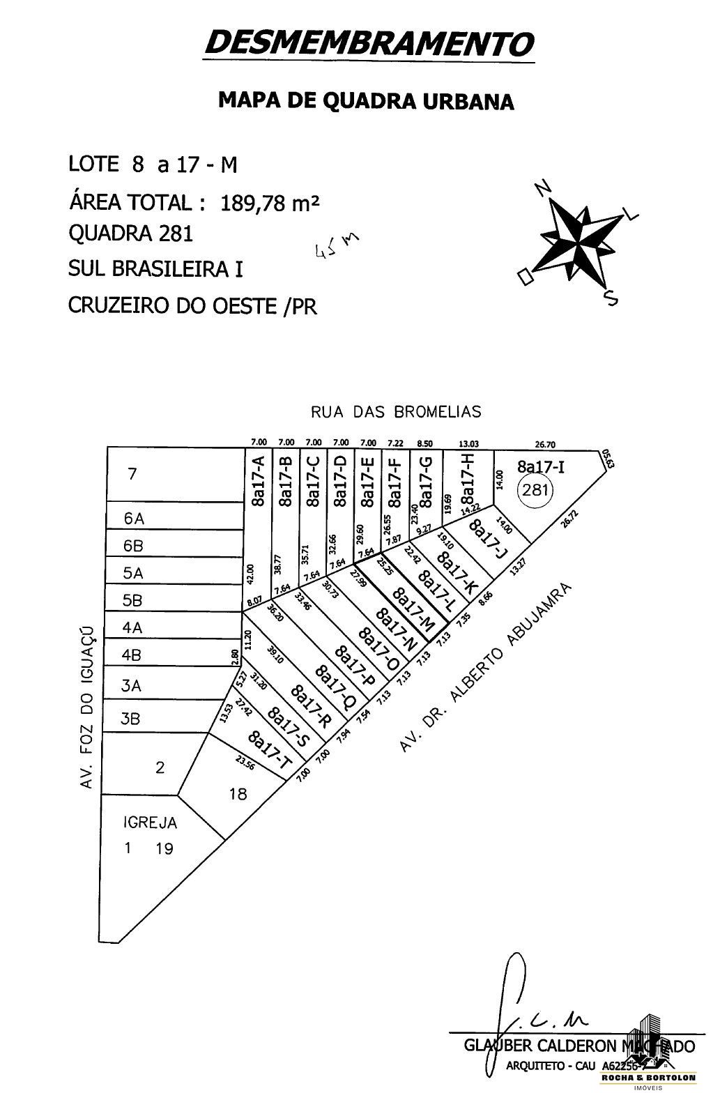 Terreno à venda, 189m² - Foto 1