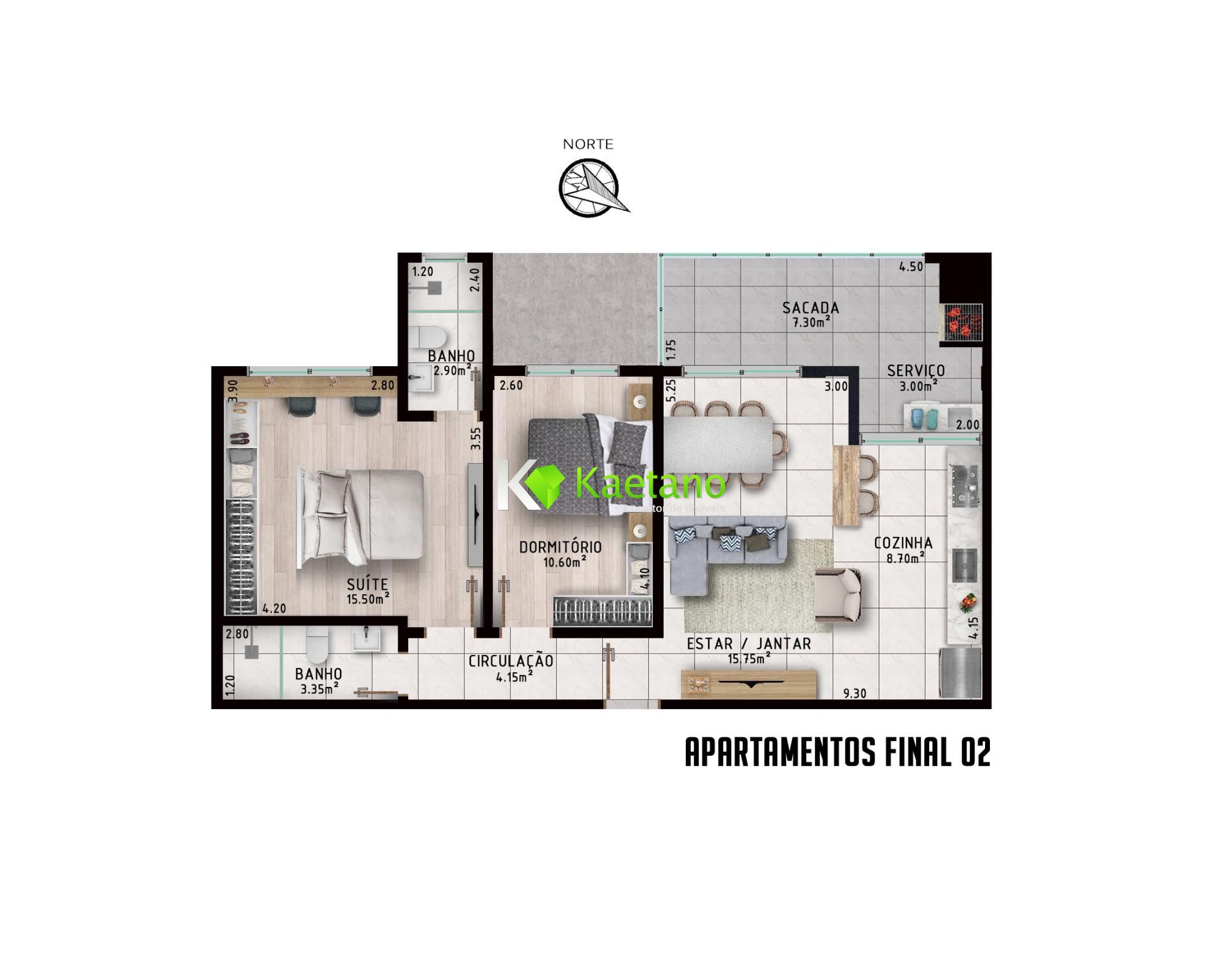 Apartamento à venda com 2 quartos, 82m² - Foto 2