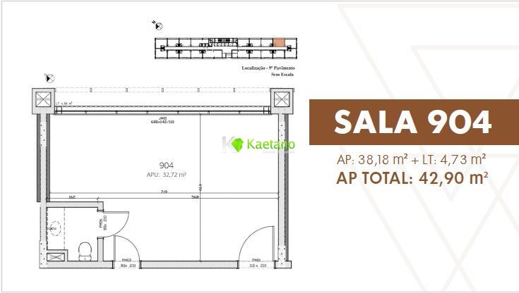 Conjunto Comercial-Sala à venda com 1 quarto, 38m² - Foto 12