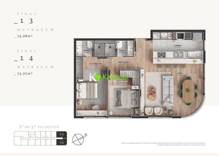 Apartamento à venda com 2 quartos, 74m² - Foto 22