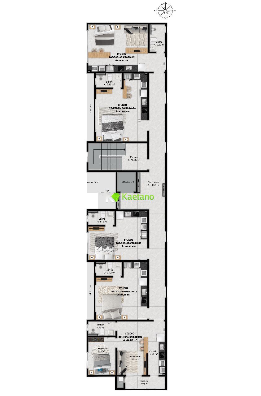 Apartamento à venda com 1 quarto, 27m² - Foto 14