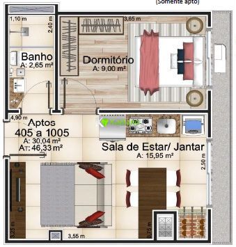 Apartamento à venda com 1 quarto, 30m² - Foto 14