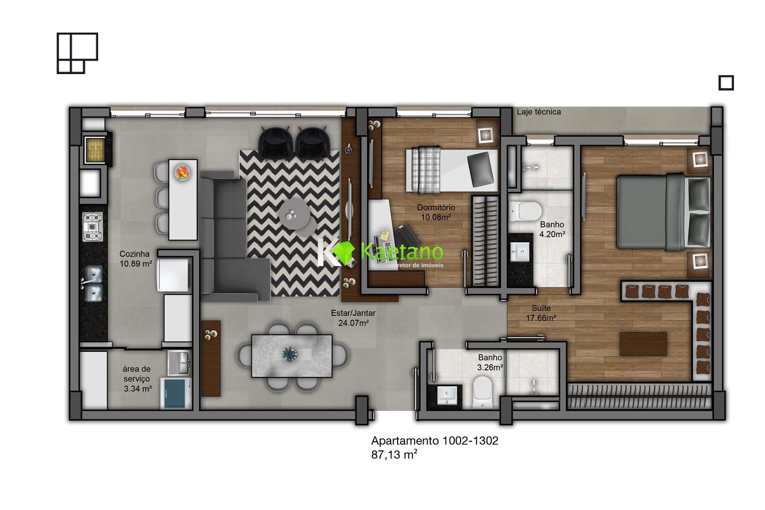 Apartamento à venda com 2 quartos, 87m² - Foto 5