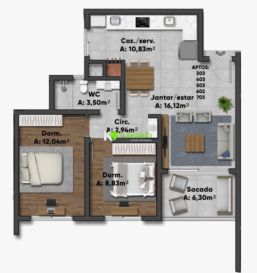 Apartamento à venda com 2 quartos, 97m² - Foto 39