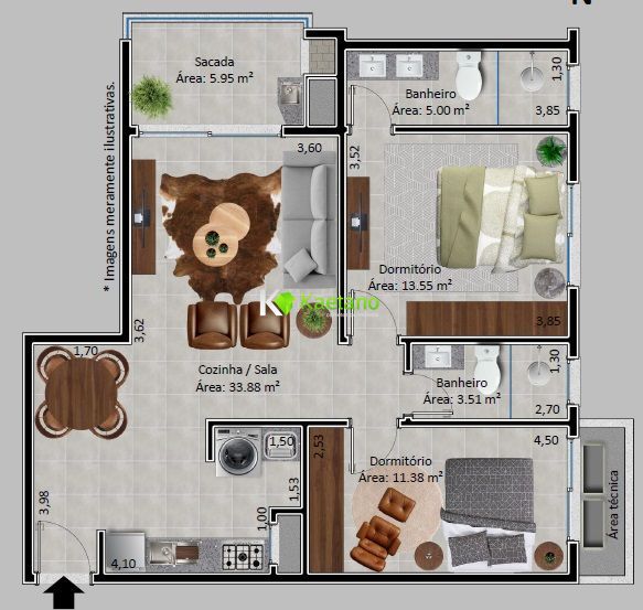 Apartamento à venda com 2 quartos, 83m² - Foto 8