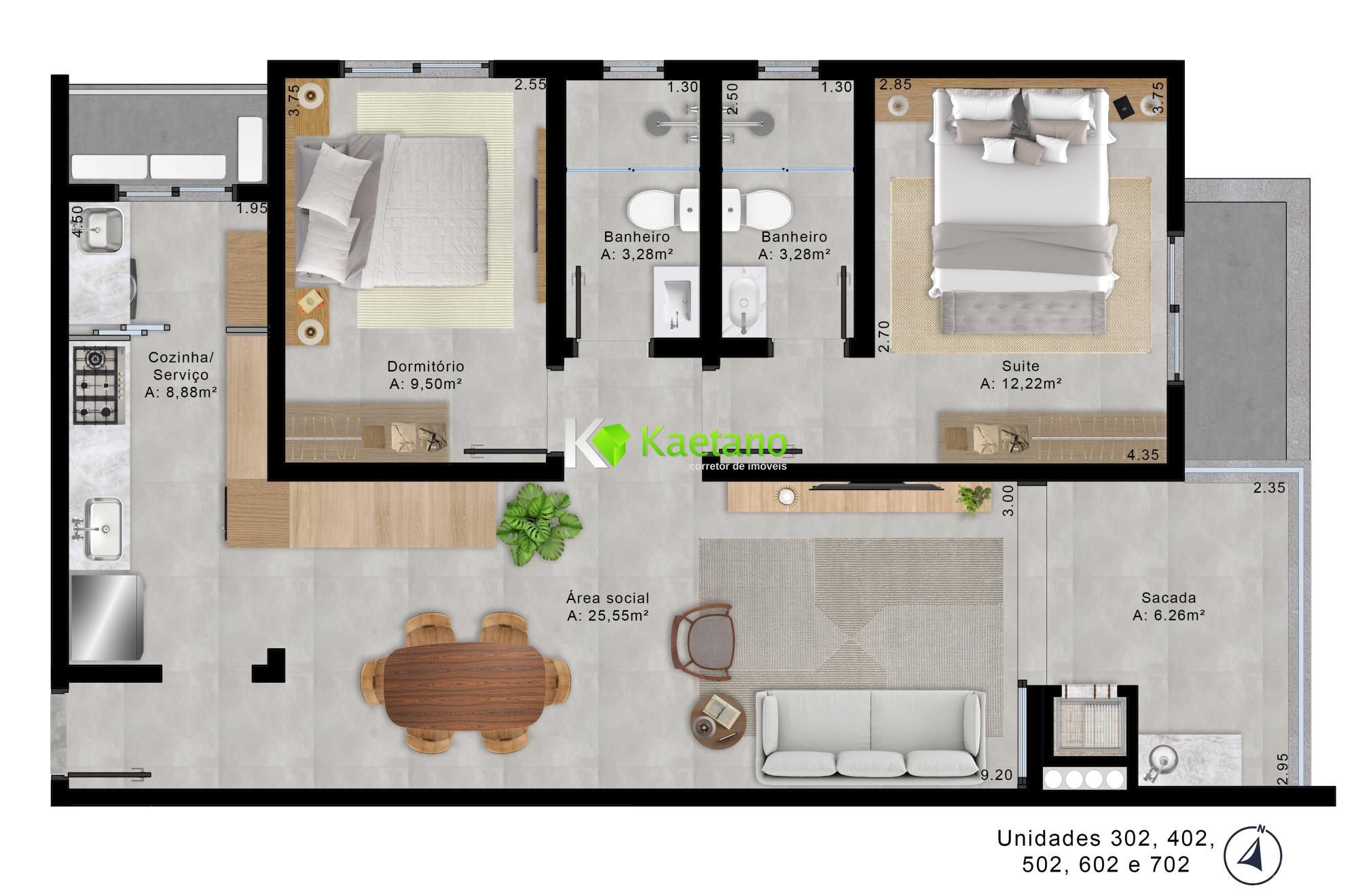 Apartamento à venda com 2 quartos, 79m² - Foto 2