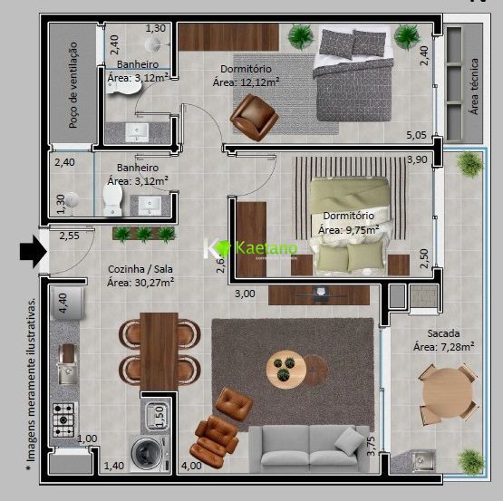 Apartamento à venda com 2 quartos, 78m² - Foto 8