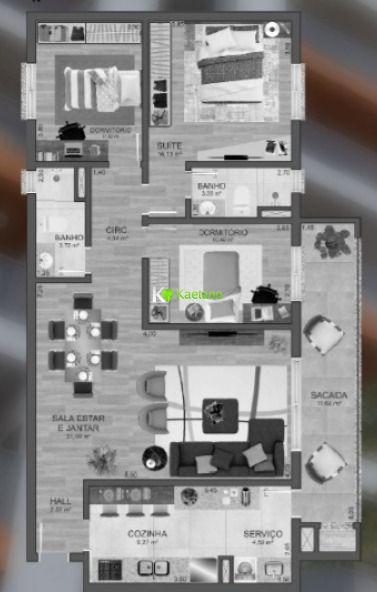 Apartamento à venda com 3 quartos, 126m² - Foto 8