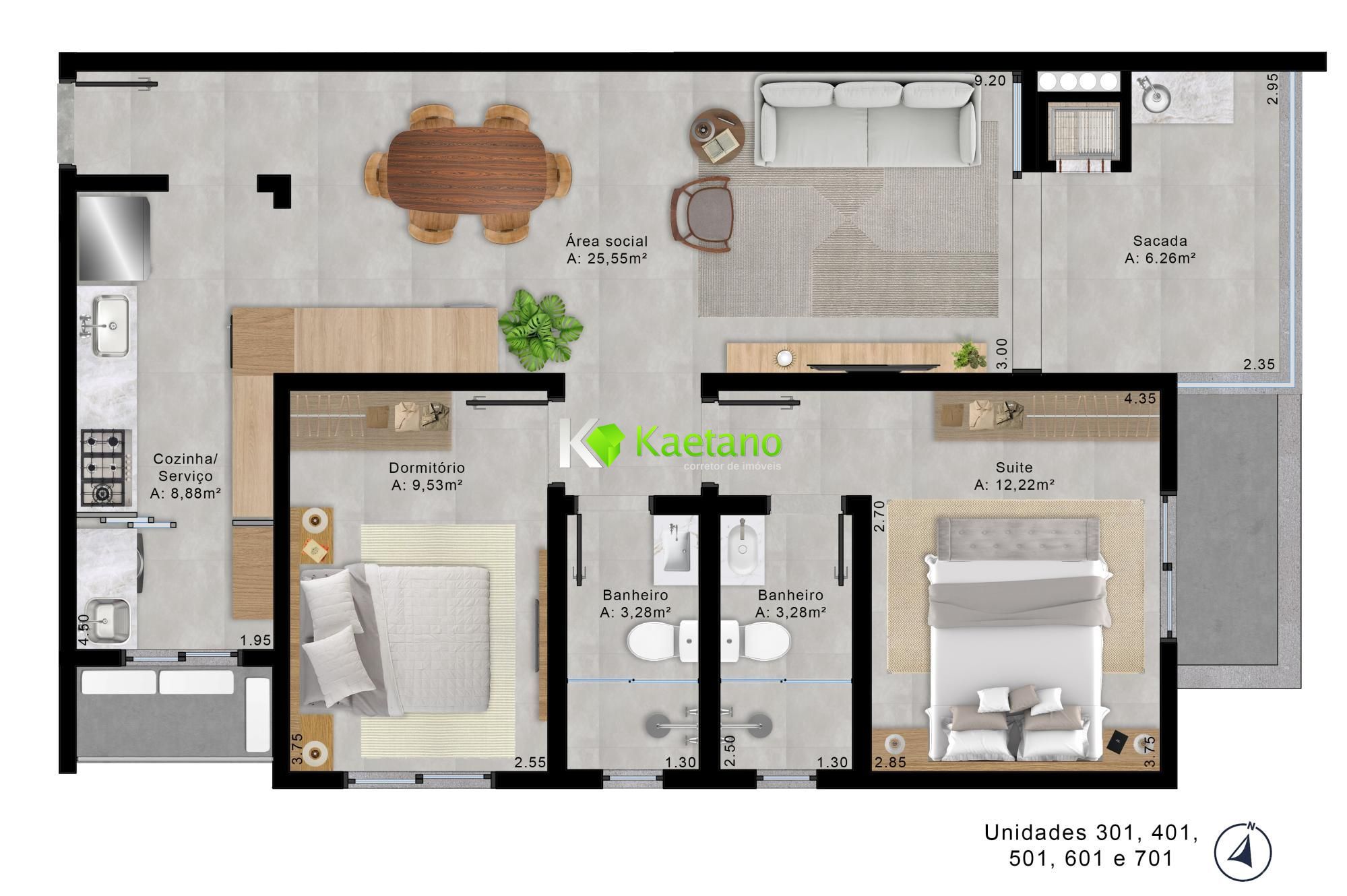 Apartamento à venda com 2 quartos, 79m² - Foto 2