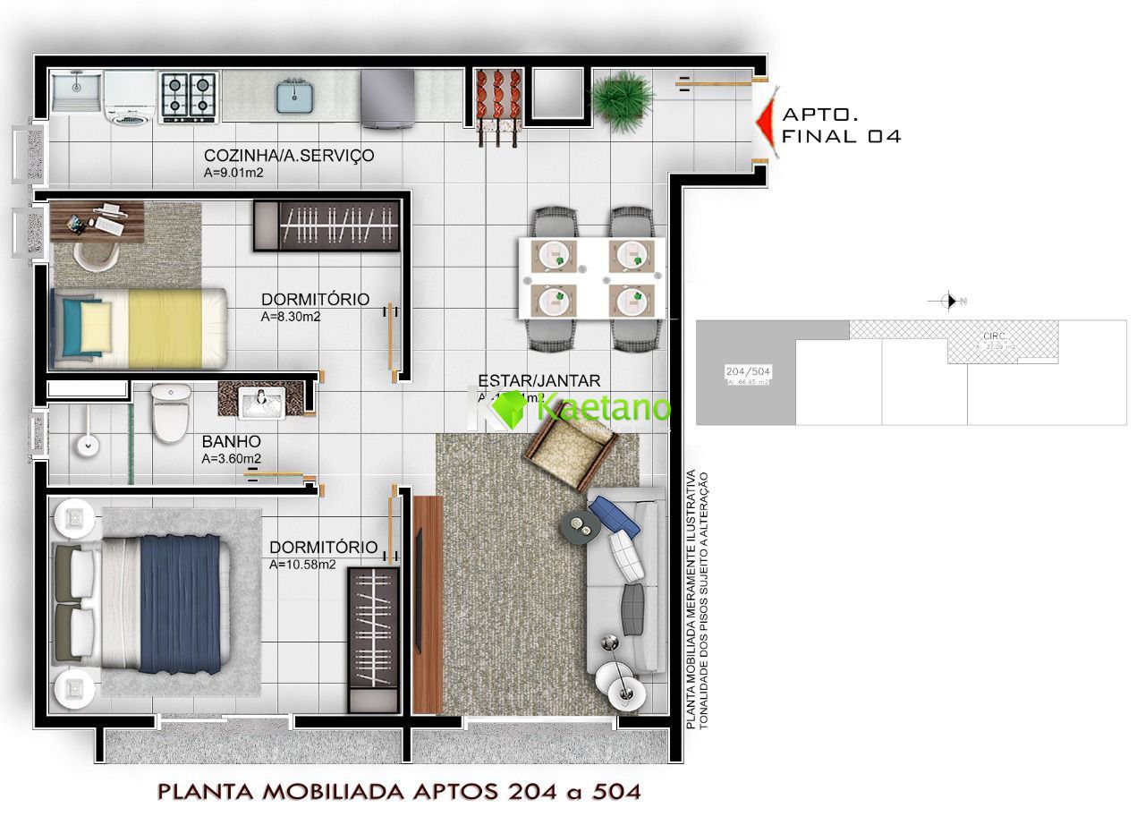 Apartamento à venda com 2 quartos, 69m² - Foto 18