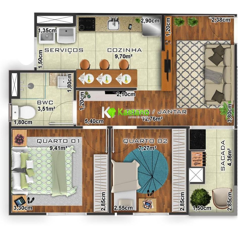 Apartamento à venda com 2 quartos, 52m² - Foto 8