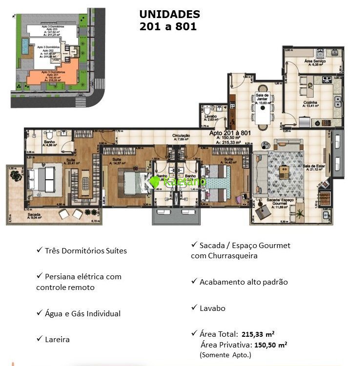 Apartamento à venda com 3 quartos, 150m² - Foto 5