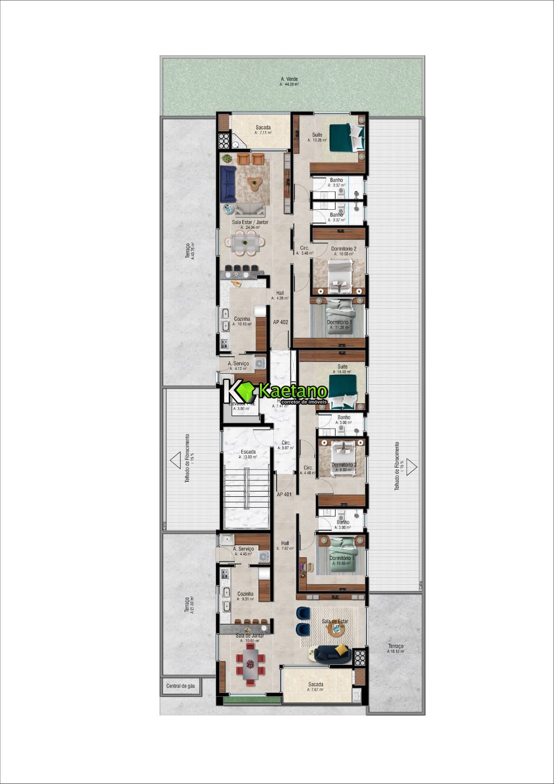 Apartamento à venda com 3 quartos, 118m² - Foto 3