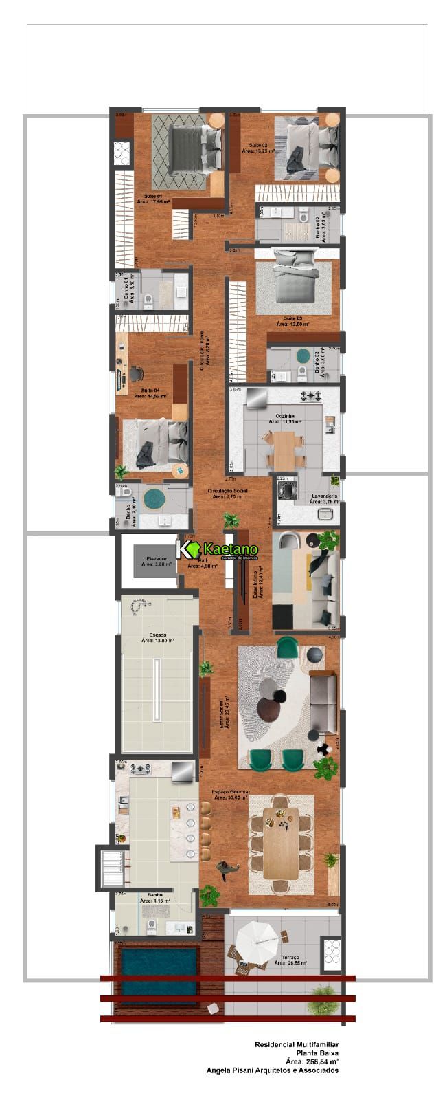Apartamento à venda com 4 quartos, 227m² - Foto 2