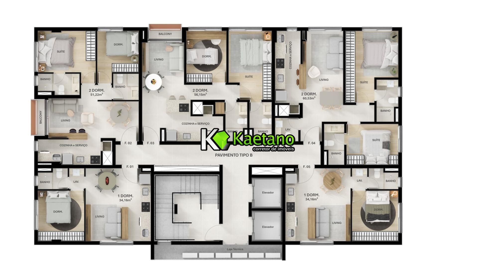 Apartamento, 2 quartos, 51 m² - Foto 10