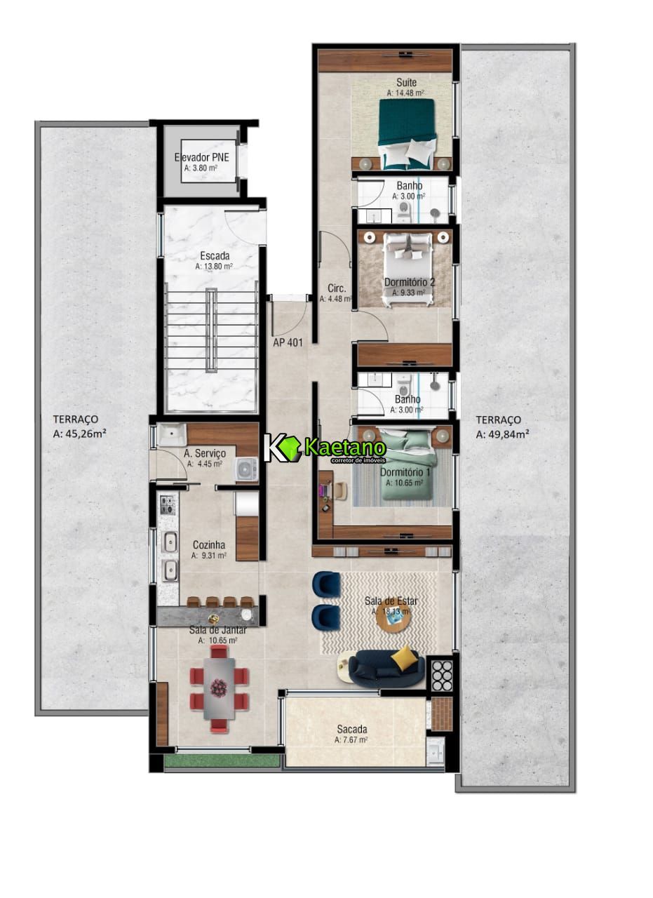 Apartamento, 3 quartos, 118 m² - Foto 2