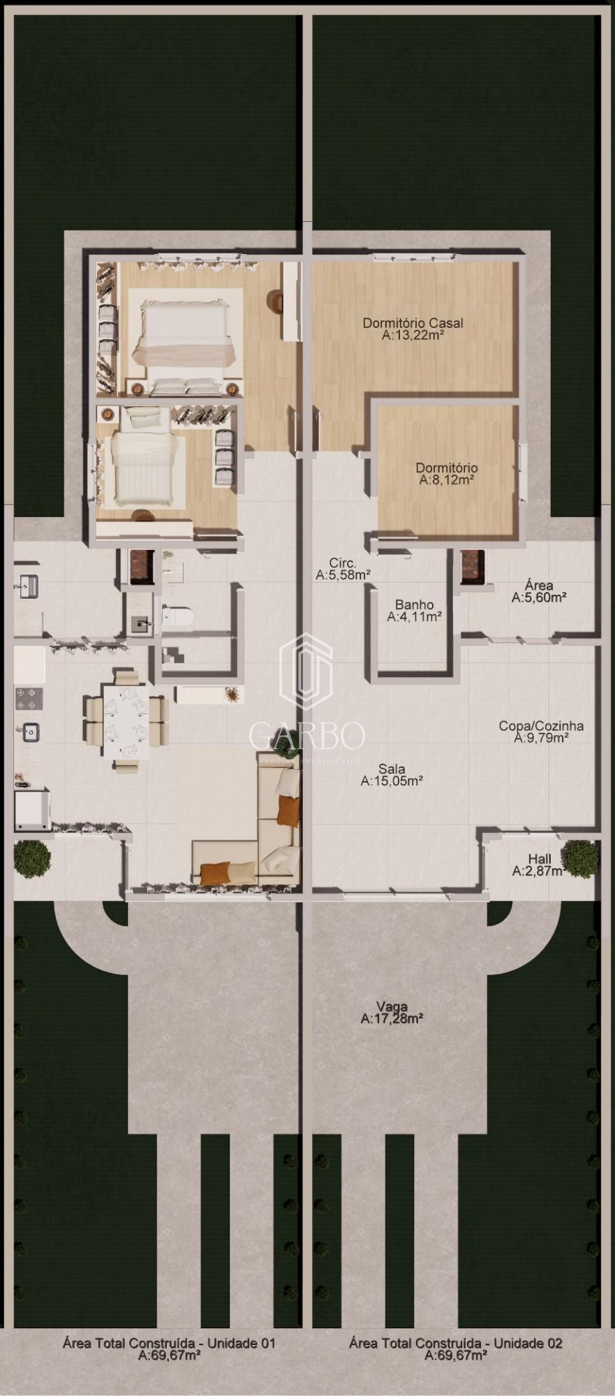 Casa, 2 quartos, 69 m² - Foto 17